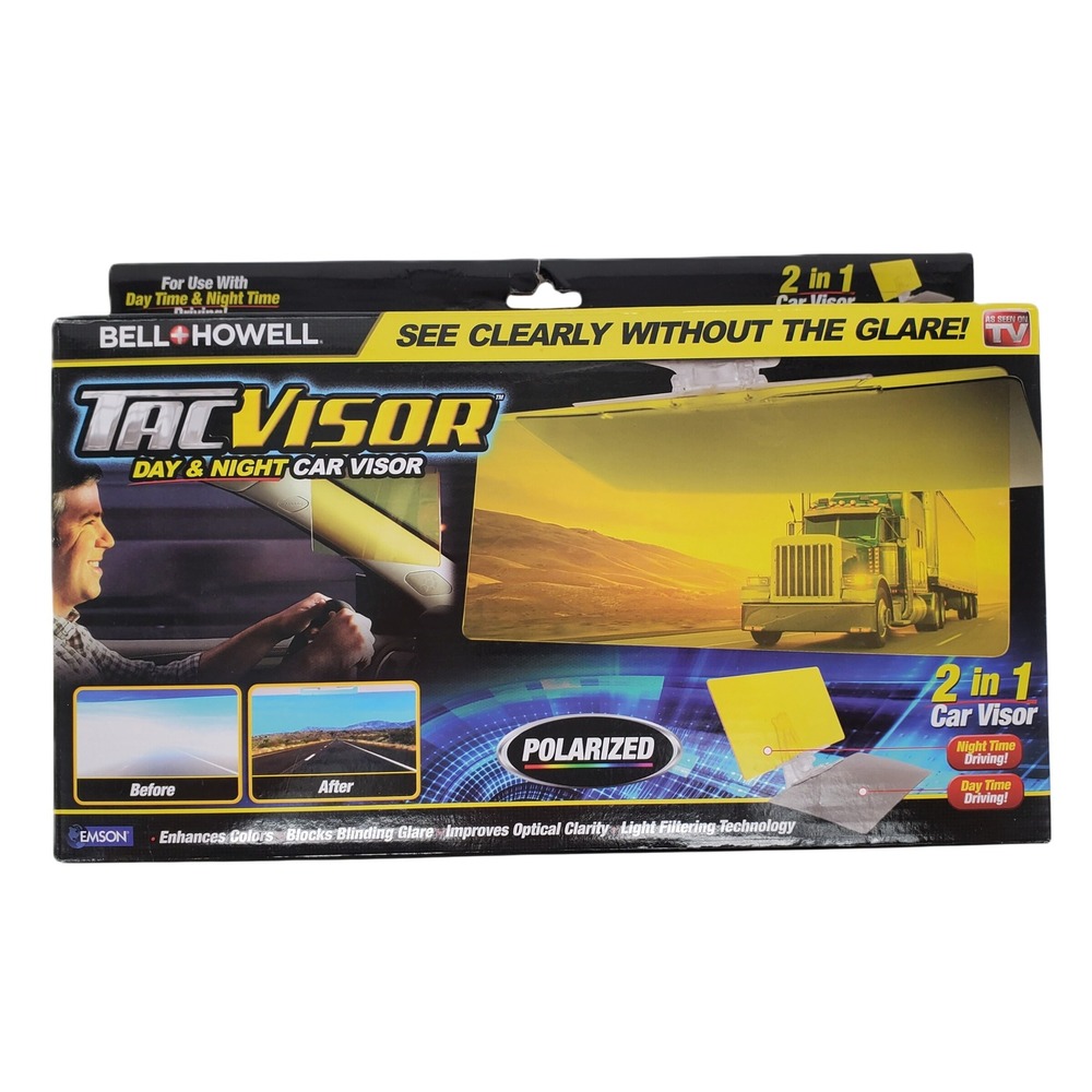 Bell + Howell Tac Visor 2 in 1‎ Day Night Car Visor Polarized Anti Glare 2092FEQ